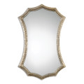 Чеканной серебряной металлической рамке Настенное Зеркало для домашнего украшения